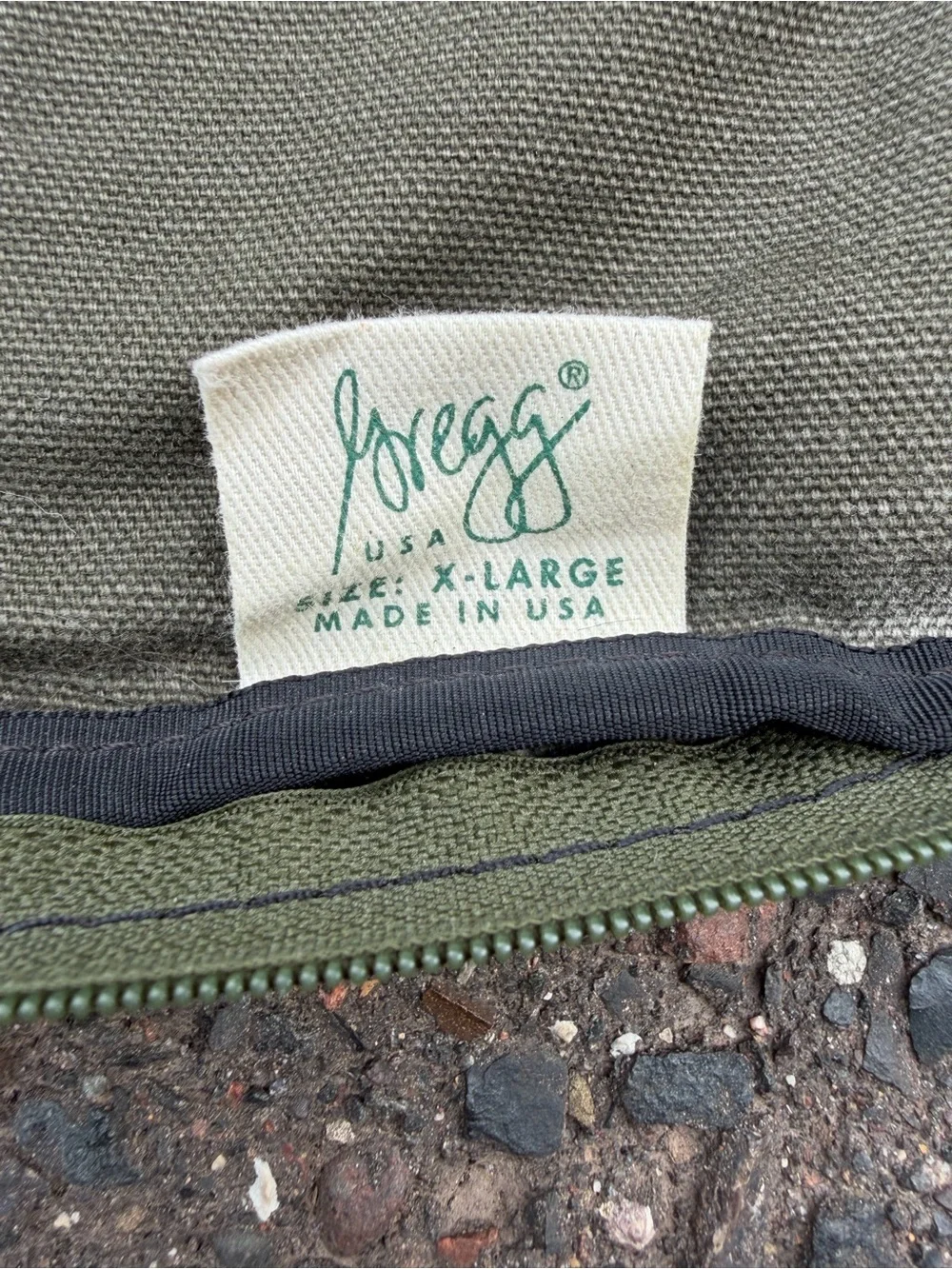 Gregg Canvas Book Bag with Brown Trim - bookmark